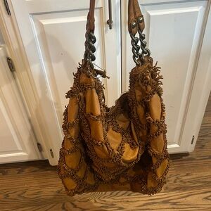 Errelleventidue by Ruggeri & Luciani Handbag Anthropologie Cognac Calf Leather